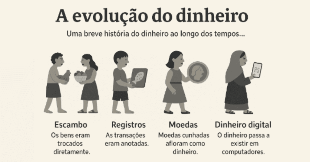 A Evolução do Dinheiro: Da Trocai ao Dinheiro Digital